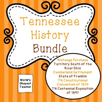 Preview of Early Tennessee History Bundle: 6 Products!