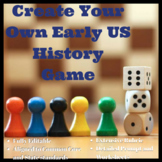 Early US History Create Your Own Board Game Project Coloni