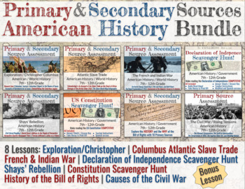 Preview of Early US History Primary and Secondary Source Bundle