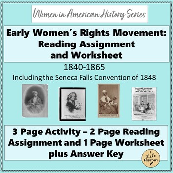 Preview of Early Women's Rights:  Reading Assignment and Worksheet *APUSH* US History*