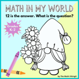 Early Word Problem Solving K-3 coloring tasks open ended m