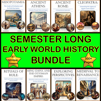 Preview of World History 1 Bundle: Full Year/Semester Worth of Lessons, Projects, PPs..