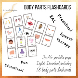 Early Years EAL Body Parts Flashcards A4 Landscape, Presch