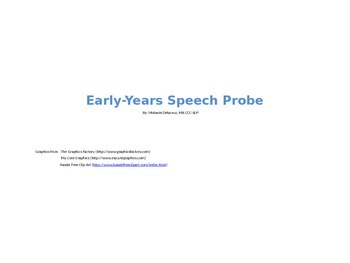 Preview of Early-Years Speech Probe/ Articulation Screener