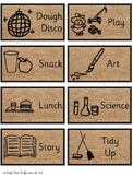 Early Years Visual Timetable Hessian Background