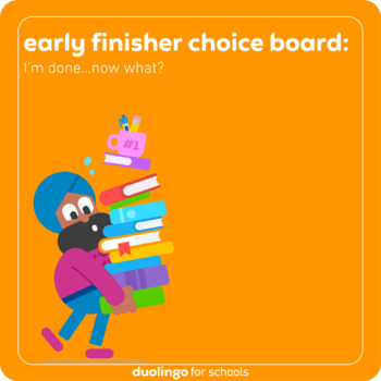Preview of Early finisher choice board