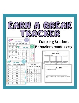 Preview of Earn A Break | Easy Tracker | On Task Support | SPED | Data & Tracking