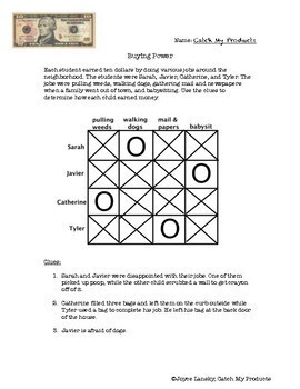 logic puzzle for 1st grade distance learning or printable worksheet