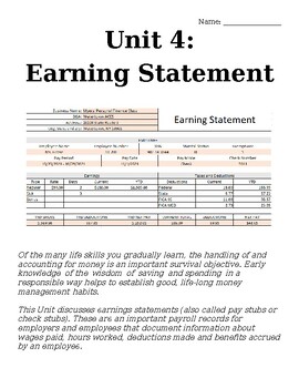Preview of Earning Statements