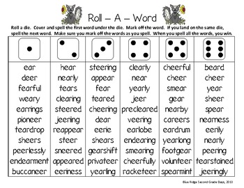 Ears In The Woods: Eer and Ear Word Work Activities by Courtney Eller
