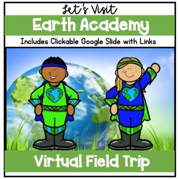 Preview of Earth Academy Virtual Field Trip, Digital Earth Day Activities, Google Slides