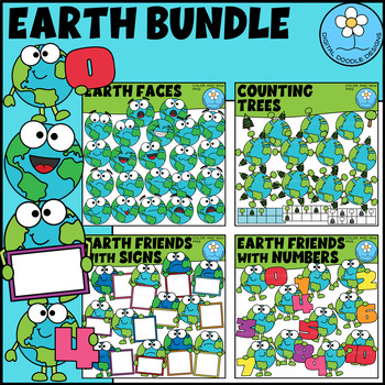 Preview of Earth Clipart Bundle - Counting, Signs, Numbers, & Faces!