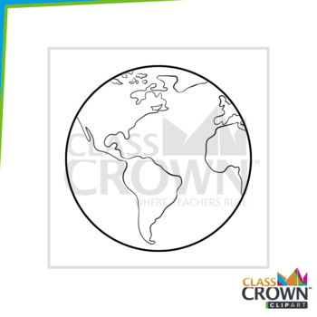 planet earth clipart black and white