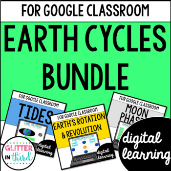 Preview of Earth Cycles Rotation Revolution Tides Moon Phases for Google Classroom