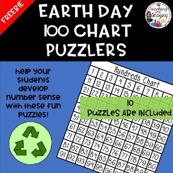 Preview of Earth Day 100 Chart Puzzler FREEBIE