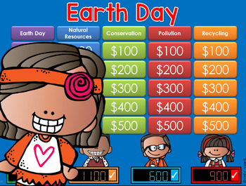 Preview of Earth Day Jeopardy Style Game Show GC Distance Learning