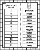 Earth Day ABC Order Freebie