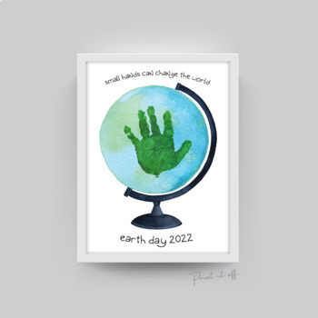 Preview of Earth Day 2022 Handprint / World / Parent Gift Activity Art Craft 0456