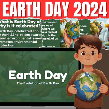 Preview of Earth Day 2024 Google Slides: Trivia & Activities and Quizzes For Classroom