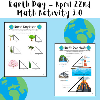 Preview of Earth Day 2024: Middle School Math Activity (Printable+Digital)