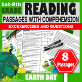 Earth Day 2024 Reading Comprehension Passages 1st-8th, Apr