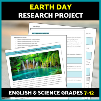 Preview of Earth Day 2024 WebQuest Environmental Awareness Research Project Search & Study