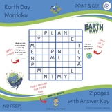 Earth Day 2024 Wordoku (Word Sudoku) Printable Activity Worksheet
