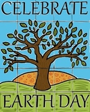 Earth Day 25-Piece Collaborative Color-By-Number Poster - Tree