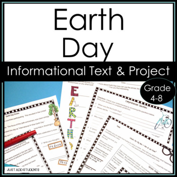 Preview of Earth Day Activities Nonfiction Information Reading Test Prep