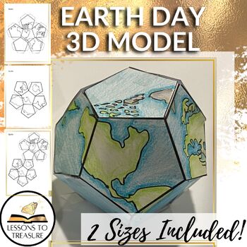 Preview of Earth Day 3D Model Dodecahedron Activity Math Science Art Activities
