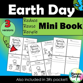 Preview of Earth Day 3Rs Mini Book {earth day, spring, activity, reuse, reduce, recycle}