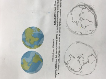 Preview of Earth Day 4/22 Draw Earth Freebie
