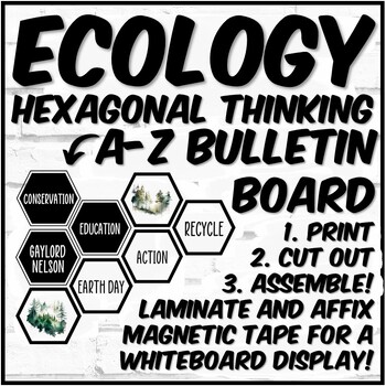 Preview of Ecology Hexagonal Thinking Bulletin Board and Activity