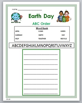 Preview of Earth Day ABC Order - primary
