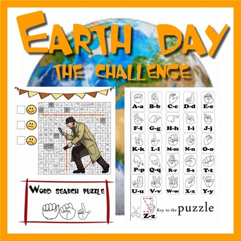 Preview of word find - ASL Fingerspelling Word Search Puzzles - Earth day activities