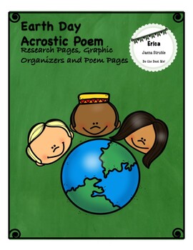 Preview of Earth Day Acrostic Poem - Research Pages, Graphic Organizers, Poem Pages