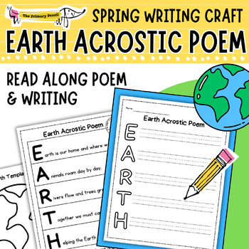 Preview of Earth Day Acrostic Poem Writing Activity & Craft | Includes Printable Poem!