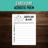 Earth Day Acrostic Poem Writing Activity | Creative Projec