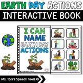 Earth Day Action Verbs Adapted Book | Speech Therapy