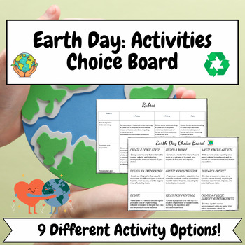 Preview of Earth Day Actitivity Choice Board