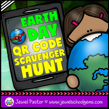 Preview of Earth Day Scavenger Hunt with Earth Day Trivia | QR Code Activities