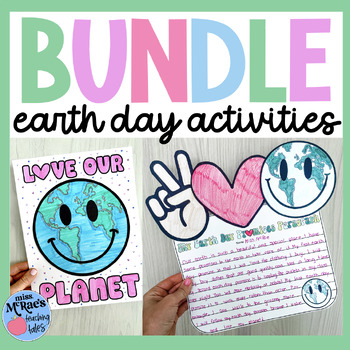 Preview of Earth Day Activities | Earth Day Promise | April Bulletin Board | BUNDLE
