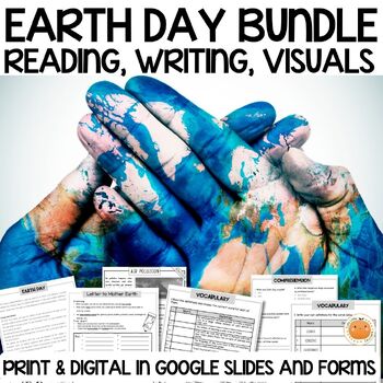 Preview of Earth Day Activities BUNDLE | Reading | Vocabulary | Writing | Digital & Print