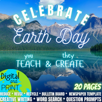 Preview of Earth Day Activities, Bulletin Board Ideas, Games, Writing Prompts, Research