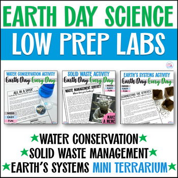 Preview of Earth Day Activities - Easy, Low-Prep, Fun Middle School Science Labs & Reading