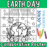 Earth Day Activities Collaborative Coloring Poster - Love 