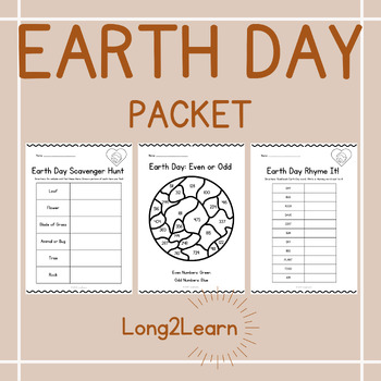 Preview of Earth Day Activities | Color by Number | Writing | Word Search | Spring