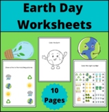 Earth Day  Activities : Coloring Pages and Counting Activities