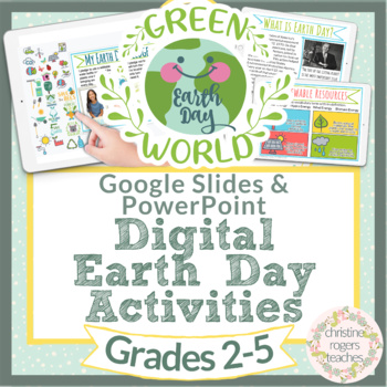 Preview of Earth Day Digital Resource Reading Comprehension Google Presentation