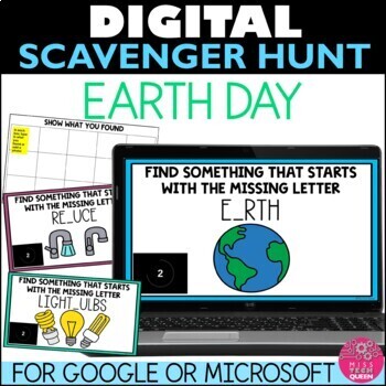 Preview of Earth Day Activities Digital Scavenger Hunt No Prep Games Recycle Pollution